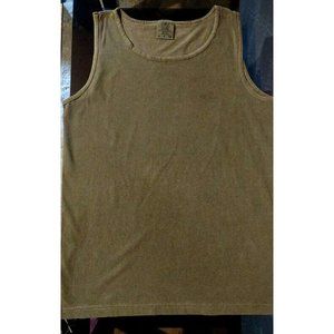 Army Green Men Comfort Colors Garment Dyed Heavyweight Ringspun Tank Top Small